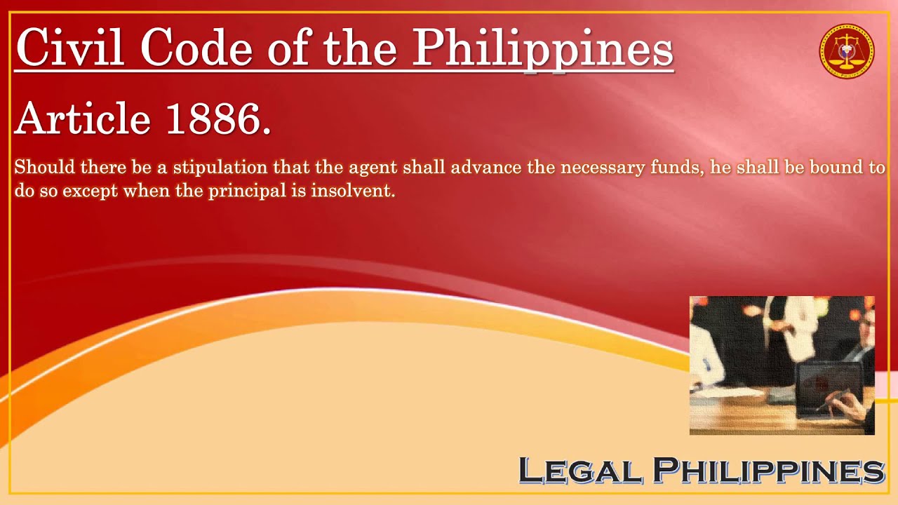 Civil Code of the Philippines, Article 1886 - YouTube