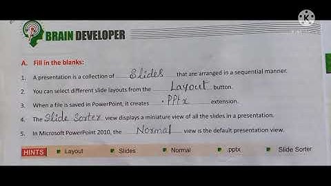 Computer 🖥 || Class-7 || Ch-3 ( Microsoft PowerPoint) || Part-3 ( Brain Developer) ||