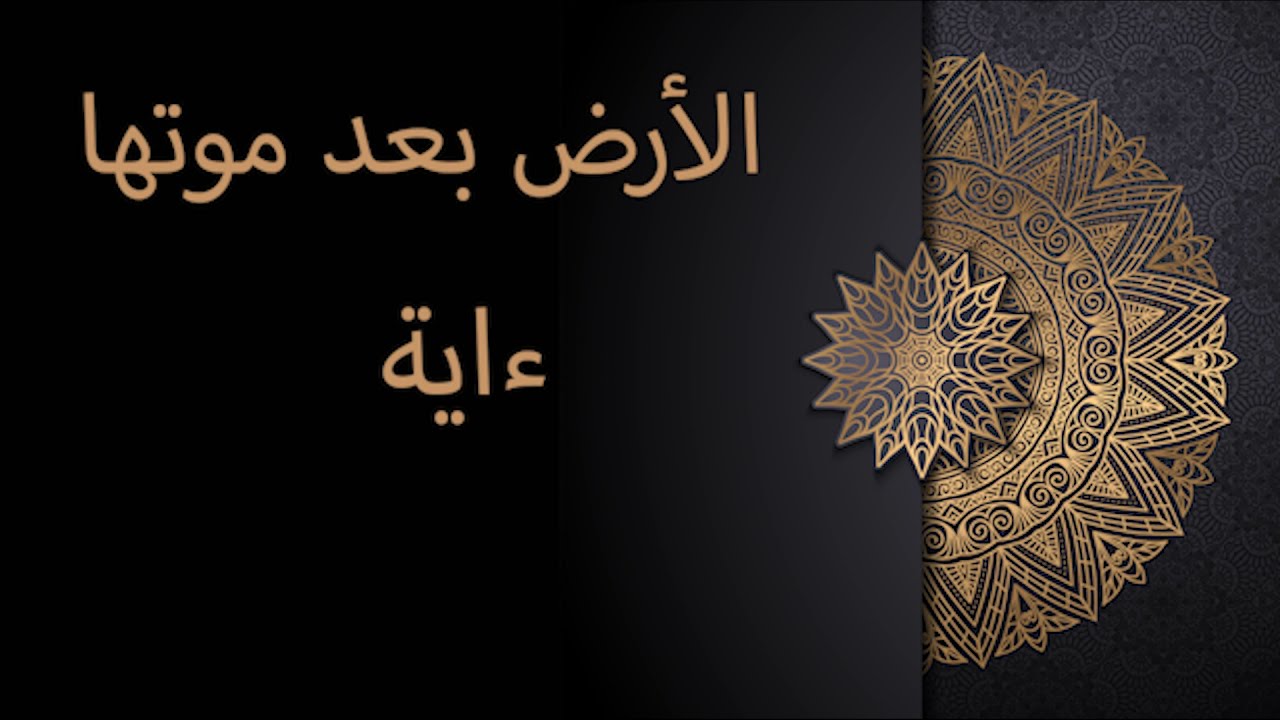 ءايات ستعرف نهاياتها بلا لبس إن شاء الله (الأرض بعد موتها)