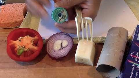 Stamping With Found Objects with Maria