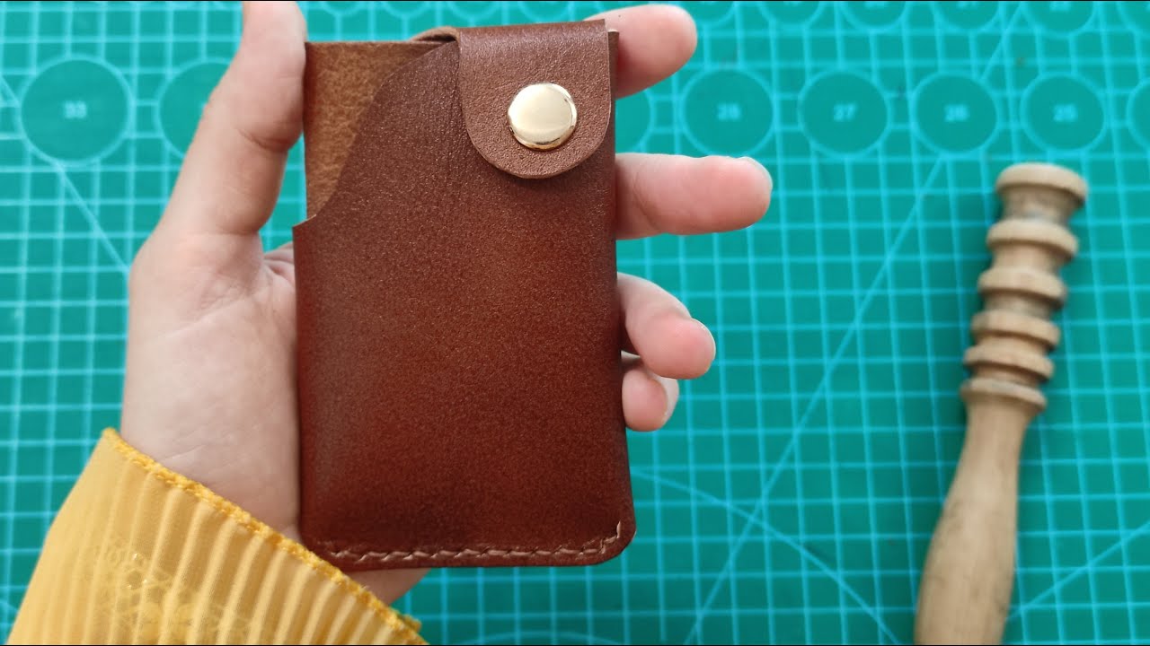 Leather wallet Bi-52, easy wallet for daily use (free pattern )