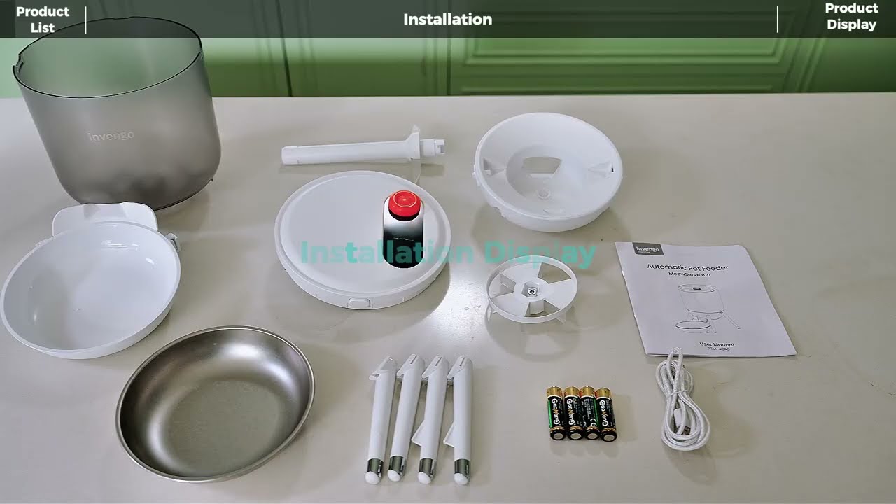 Tutorial:  MeowServe B10 Automatic Pet Cat Feeder Assembly