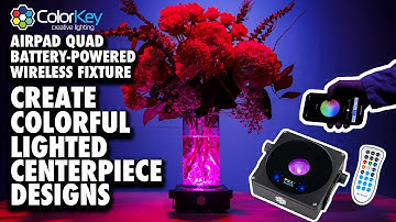 Create Colorful, Lighted Centerpiece Designs with AirPad Quad - Battery-Powered Wireless LED Fixture