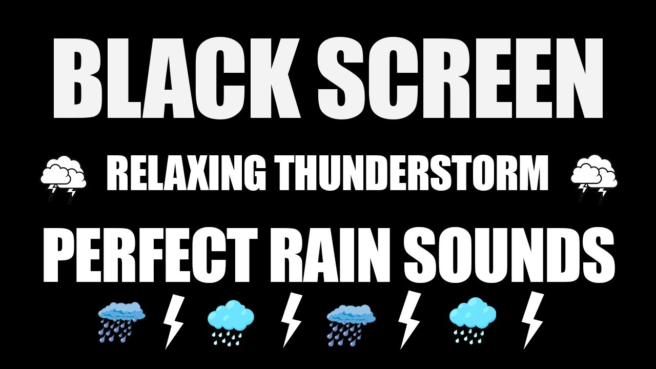 rain sounds black screen 24 hours