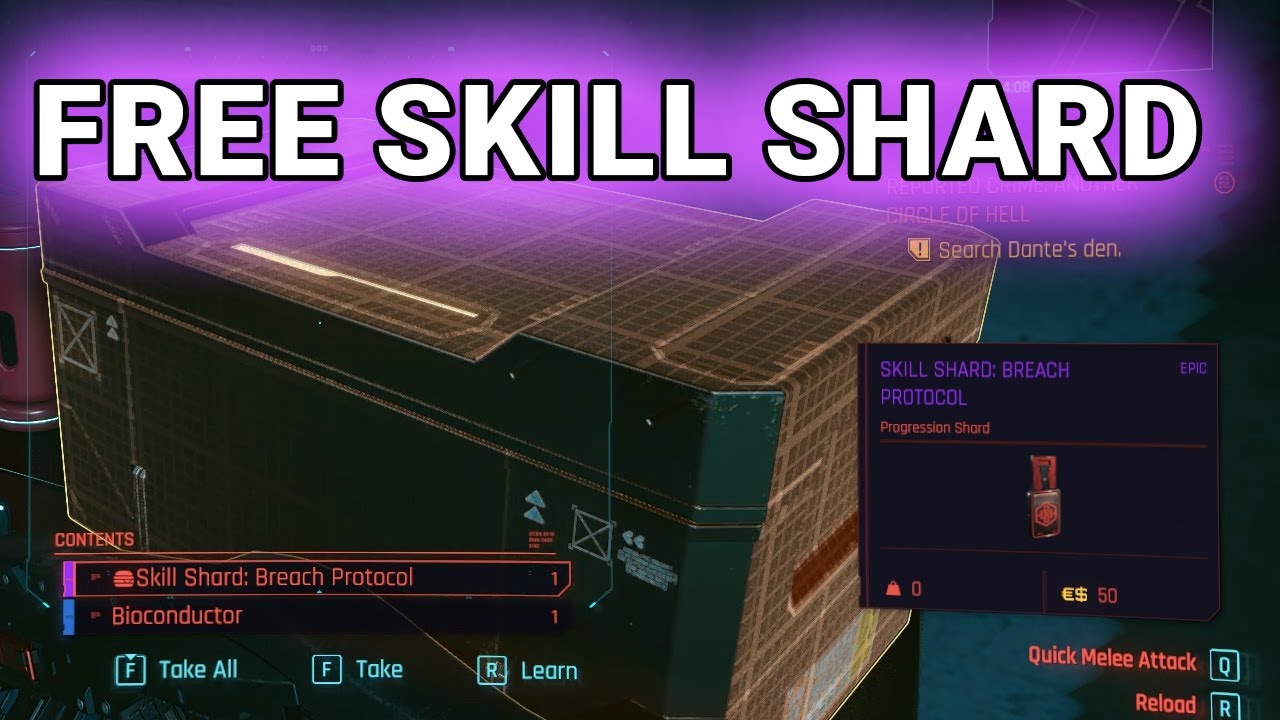 Free Skill (Progression) Shard Location Cyberpunk 2077 (Japan Town