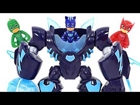 PJ Masks Robot Suit Robo-<strong>Catboy</strong> appeared! Defeat the giant villain! | DuDuPopTOY