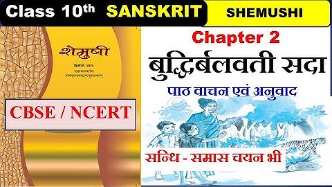 NCERT class 10 sanskrit chapter 2 Buddhirbalvati sada  (बुद्धिर्बलवती सदा)translation & explanation