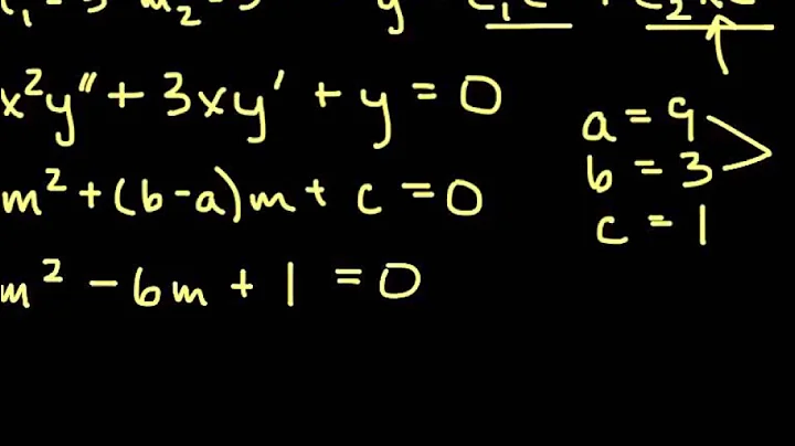 Cauchy-Euler Differential Equations (2nd Order)