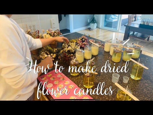 Dry Flower Candle Making At Home