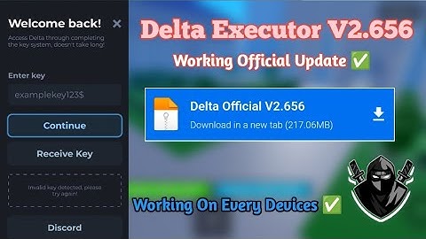 [Roblox] Delta Executor V2.656 New Update Available | Working Latest Mobile Executor | Fixed Bugs ✅️
