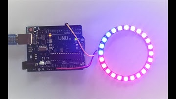 Using an 24 Bit RGB Neopixel  LCD Ring with Arduino