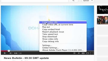 Right Click options on YouTube videos