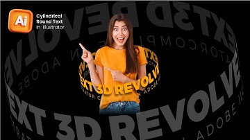 Cylinder Warp Text Effect In Adobe Illustrator | 3D TEXT EFFECT | Illustrator 2025