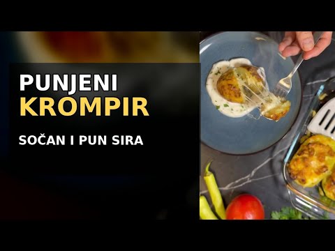 Punjeni krompir s piletinom i sirom | Sočan ručak iz rerne💕
