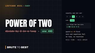 LeetCode #231: Power of Two — The One-Line Bit Trick