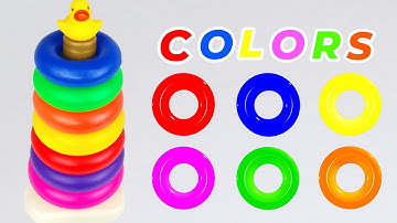 Learn Colors With Stacking Rings | Rainbow Colors | Best Learning Video for Toddlers