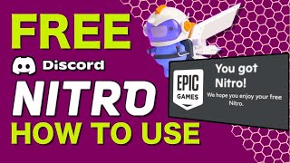 Discord Nitro FREE 🔥 Get FREE DISCORD NITRO from EPIC Games 🥳 Use EPIC Games FREE NITRO #shorts