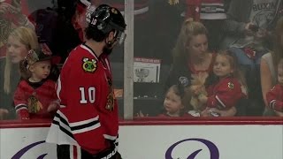 Patrick Sharp gets in some family time prior to Game 4 Details