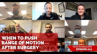 When to Push Range of Motion After Surgery