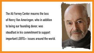 A Place at the Table 2022 - A Tribute to Henry van Ameringen