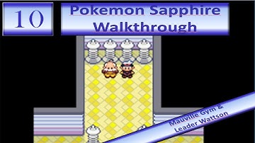 Pokemon Sapphire Walkthrough Part 10 Mauville Gym and Leader Wattson
