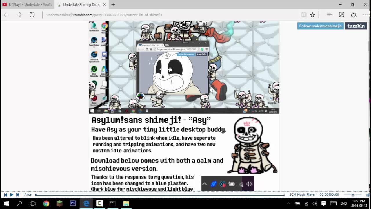 How To Install Undertale Shimejis! YouTube