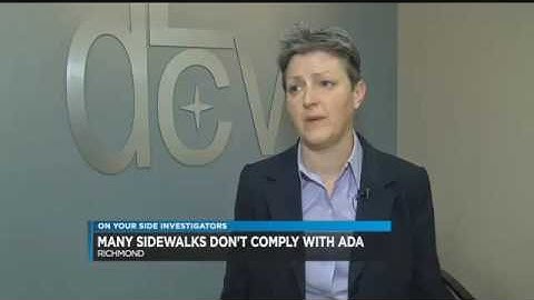 Sidewalks dont comply with ada law.  NBC 12 Story