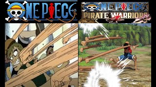 ONE PIECE: PIRATE WARRIORS 4 Comparing PreTimeskip Luffy's Attacks to Anime