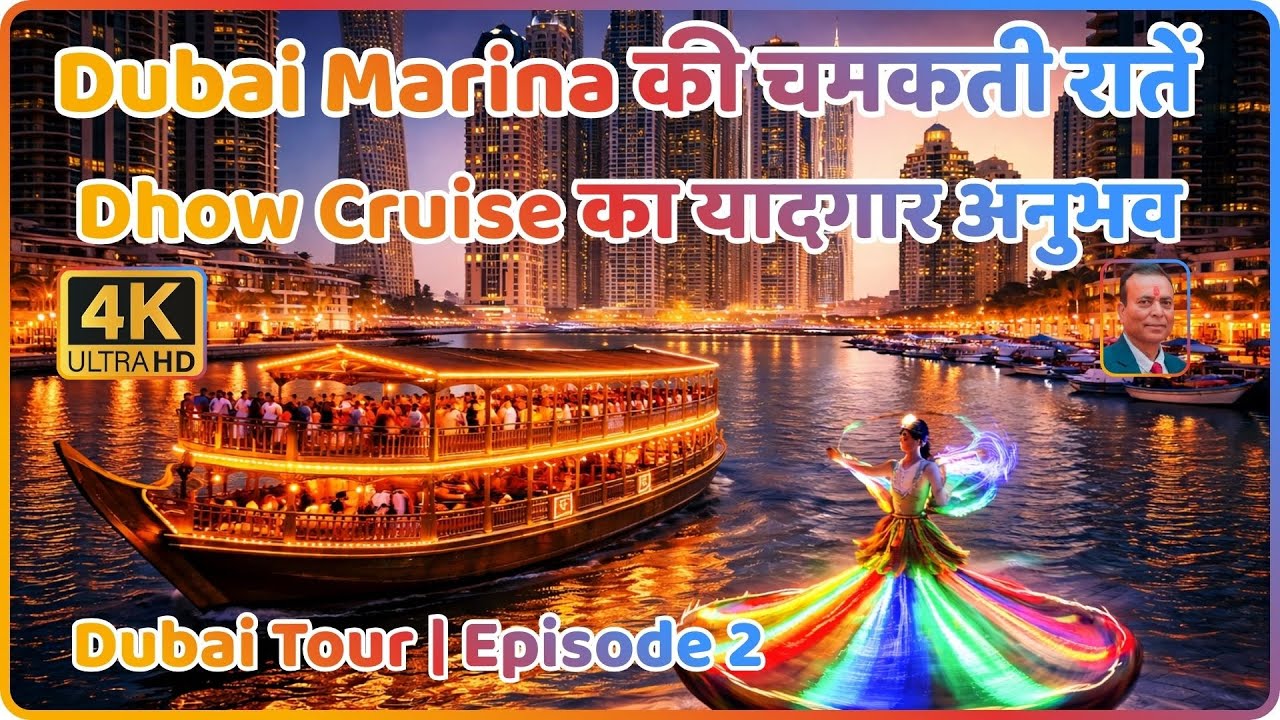 Dubai Marina Nights, Dhow Cruise, Dance & Luxury Experience Dubai की रातों का जादू Episode 2