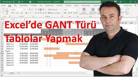 #Excel Proje takibi için Gant şemaları oluşturmak- 663.video | Ömer BAĞCI