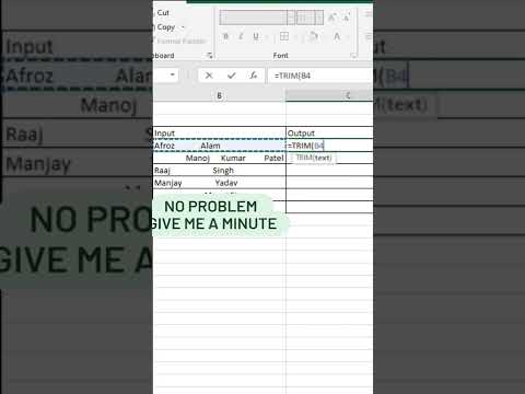 Excel formula Remove