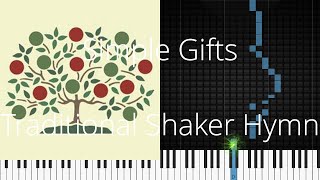 🎹 Simple Gifts, Traditional Shaker Hymn, Synthesia Piano Tutorial