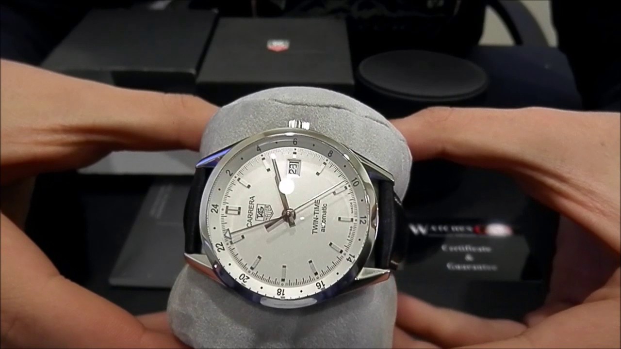 TAG Heuer Carrera Twin Time White Dial Automatic | WatchesGMT - YouTube