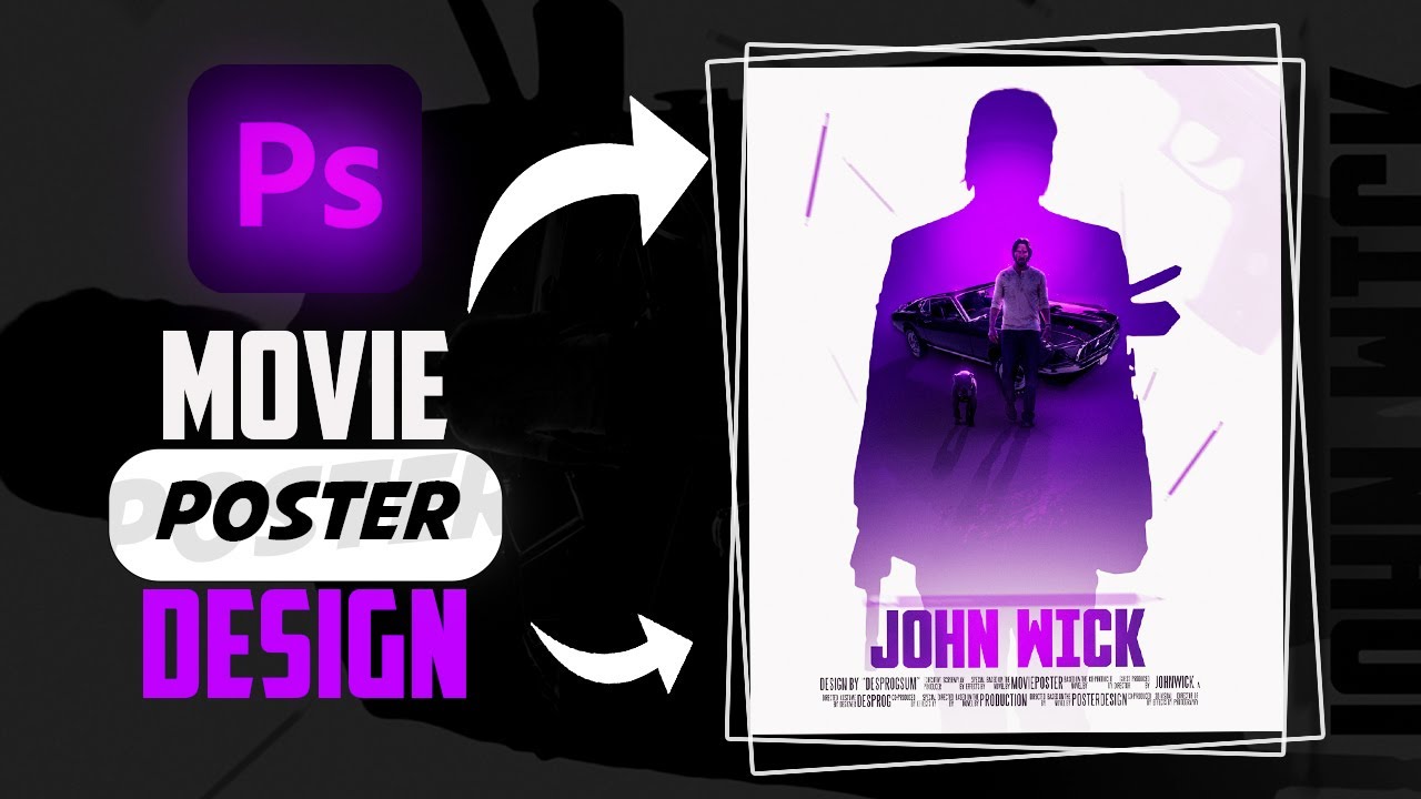 JOHN WICK Alternative movie poster create using PHOTOSHOP! speed art