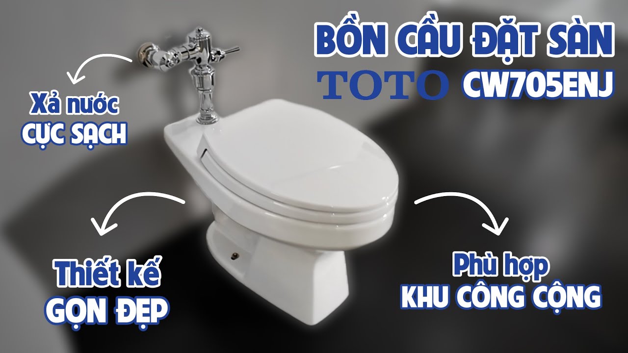 Bồn cầu đặt sàn nắp êm TOTO CW705ENJ (van xả trực tiếp)