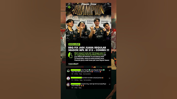 RRQ JADI JUARA REGULAR SEASON 15 MPL ID - TAPI KHEZCUTE BOSEN