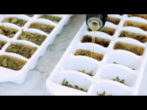 How-To Preserve and Freeze Fresh Herbs in Olive Oil
