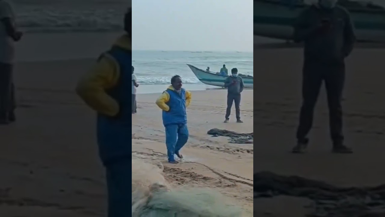 live fish catching at chandrabhaga beach||