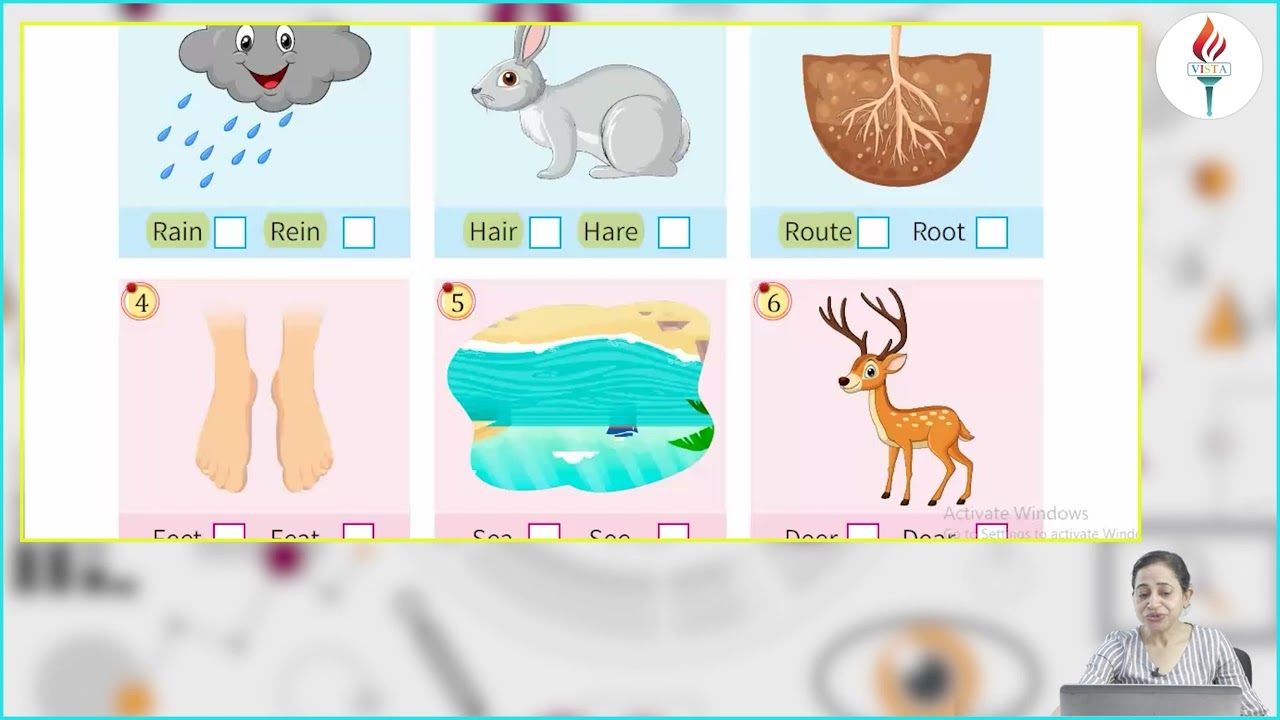 Ch 24 | Vista Books | GK | Class 01 | Same Sound Words | For children