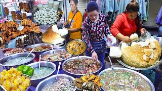 Night Street Food Compilation in Phnom Penh City  Plenty Of Yummy Food @ Night  Amazing Video