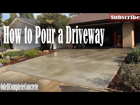 how-to-pour-a-concrete-driveway-with-diamond-saw-cut-pattern---diy