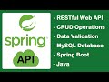 Create RESTful Web API with CRUD Operations using Spring Boot and MySQL | Create Read Update Delete