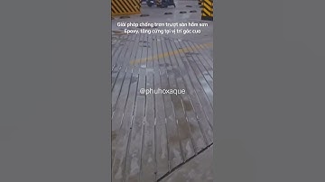 Giải pháp chống trơn trượt sàn hầm chung cư sơn epoxy, tăng cứng tại vị trí góc cua. #catranh