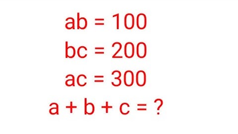Nice Algebra Math Simplification Problem | Find the Value a + b + c = ?