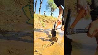 We found gold using gold detector in the river side. #undergroundriver #metaldetecting #shortsfeed