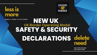 Celebrity UK Border Target Operating Model (TOM): Safety & Security Declarations: Carriers & Agents Watch Out! Profile