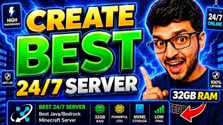 How To Make 24/7 Minecraft Server Java + PE Cracked | Best 24/7 Minecraft Server Hosting🟢