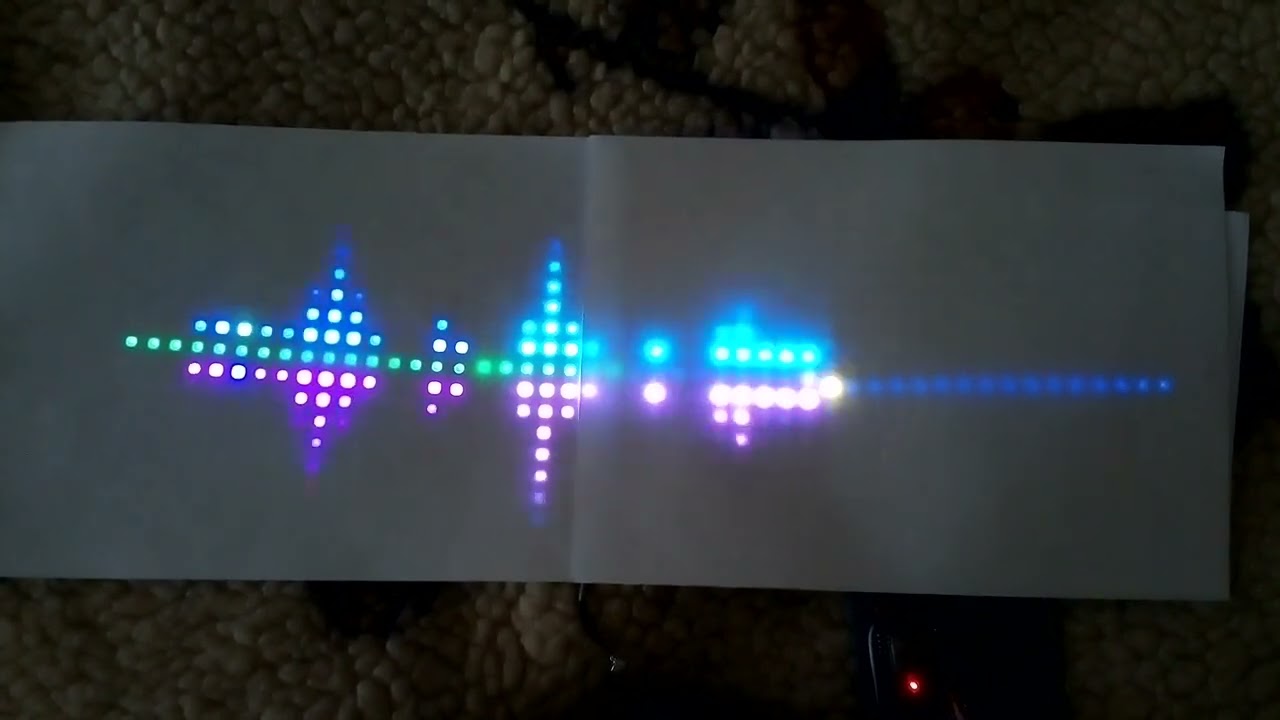 SpectRUS - анализатор звукового спектра 48x18 на базе Arduino esp32