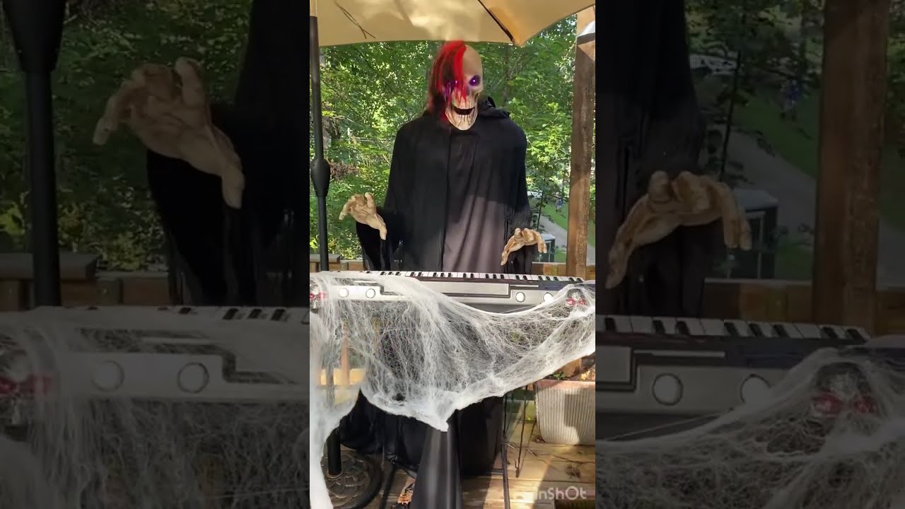 Lowe’s Halloween Bluetooth Reaper Keyboard Player Decoration Review!