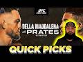 UFC Perth Quick Picks | Maddalena vs Prates Predictions